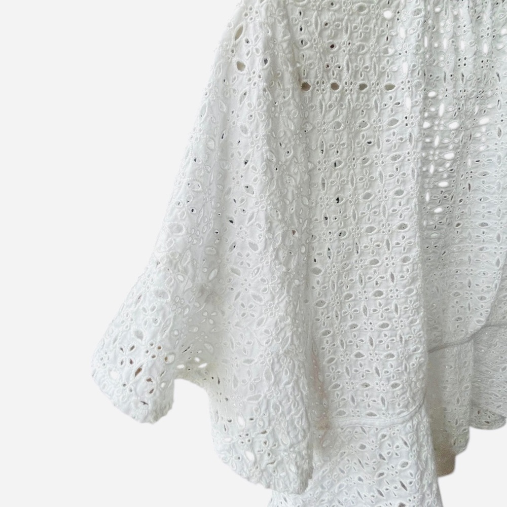 Madewell Eyelet Tie-Front BlousL - Picture 5 of 10